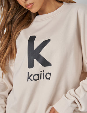 Kaiia Oversized Sweatshirt Cream