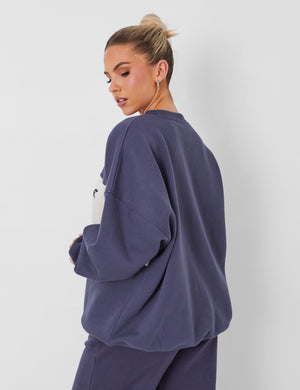 Kaiia Motocross Oversized Sweatshirt Multi