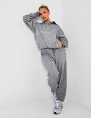 Relaxed Fit Cuffed Joggers Co-ord Washed Grey