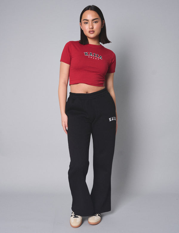 Kaiia Sport Baby Tee Red