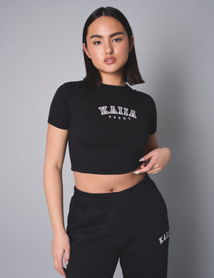 Kaiia Sport Baby Tee Black