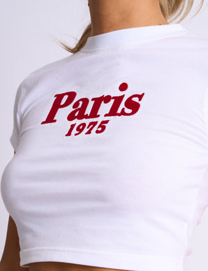 Kaiia Paris Baby Tee White