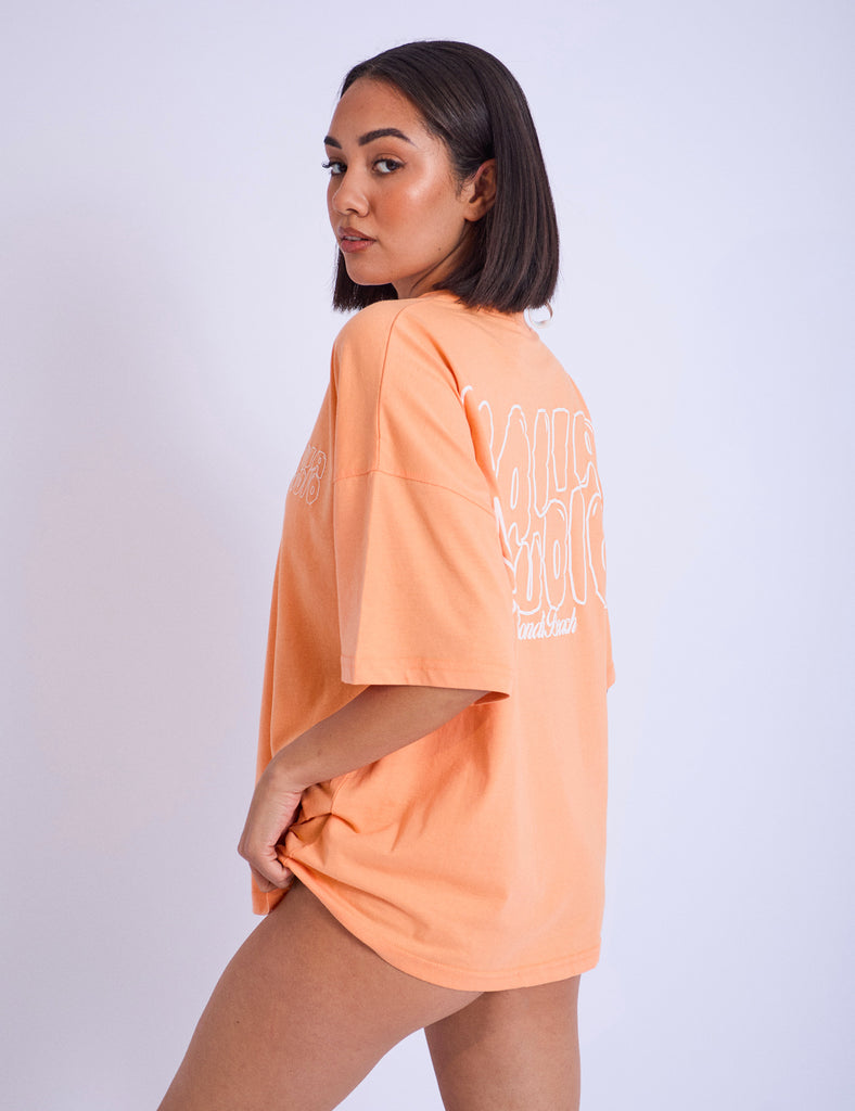 Kiera Bubble Hem T-Shirt In Red
