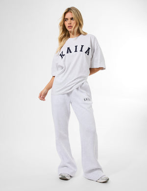 Kaiia Oversized T-shirt Grey Marl & Navy