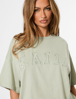 Kaiia Oversized T-shirt Sage Green
