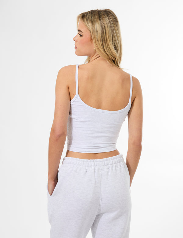 Kaiia Cami Logo Top In Grey Marl