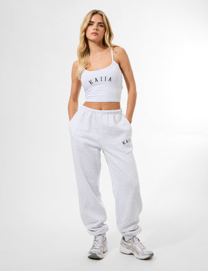 Kaiia Cami Logo Top In Grey Marl