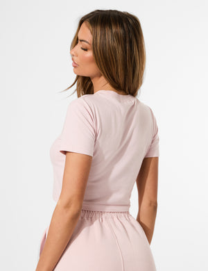 Kaiia Logo Baby Tee Pink Chai