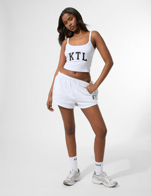 Kaiia KTL Logo Cami Vest Top Light Grey Marl