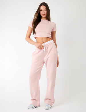 Kaiia Label Logo Baby Tee Dusty Pink
