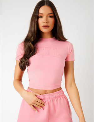Kaiia KTL Logo Baby Tee Angel Pink