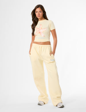 Kaiia Starfish Graphic Baby Tee Lemon