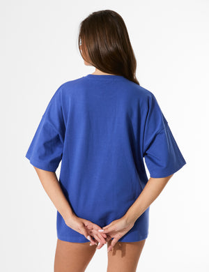 Kaiia Amalfi Sun Graphic Oversized T-Shirt Cobalt