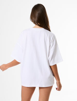 Kaiia Sicilia Olives Graphic Oversized T-Shirt White