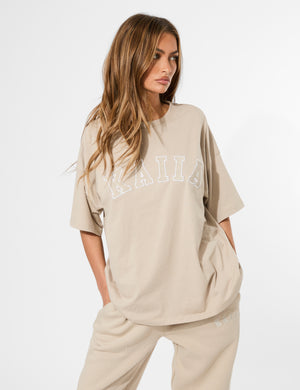 Kaiia Oversized T-shirt Stone
