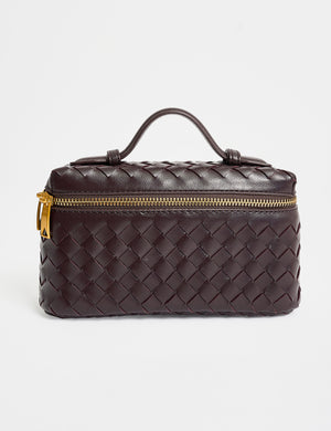 The Maddie Chocolate Brown Weave Cross Body Bag