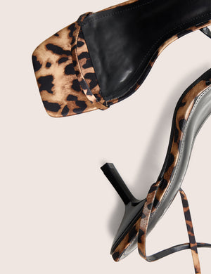 Natalya Leopard Print Barely There Mid Heels