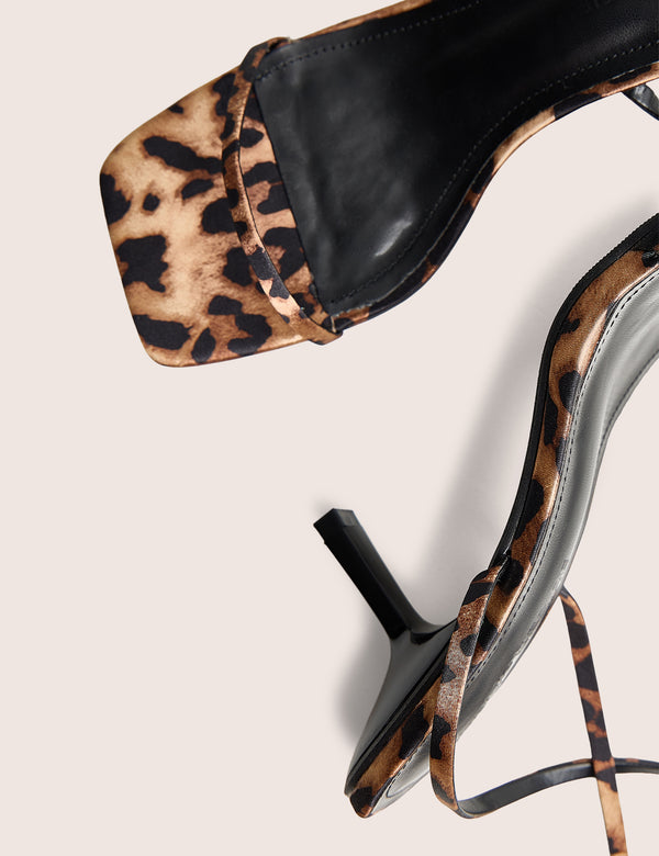 Natalya Leopard Print Barely There Mid Heels