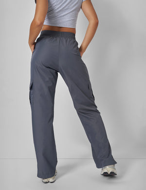 Split Hem Cargo Trousers Grey | Kaiia