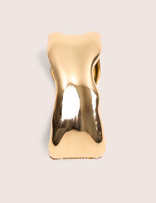 Chunky Single Clasp Bangle Gold