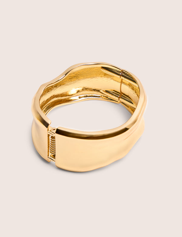 Chunky Single Clasp Bangle Gold