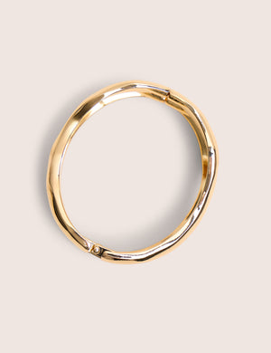 Chunky Single Clasp Bangle Gold