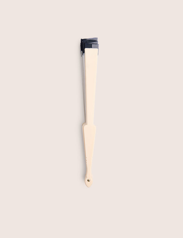 Scalloped Edge Fan Black & White