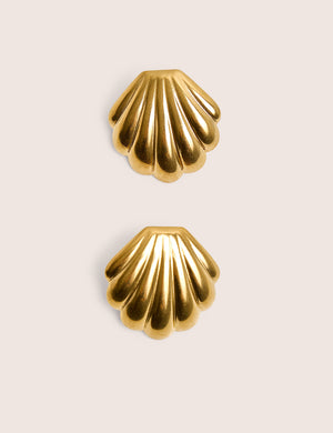 Shell Detail Earrings Gold