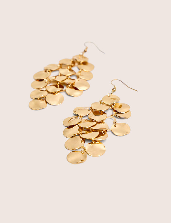 Gold Plated Chandelier Droplet Earrings