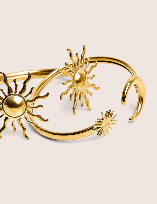 Sunshine and Moon Pair of Bangles