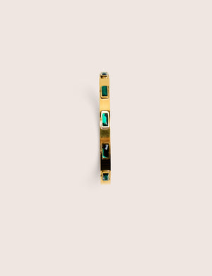Gold Plated Bangle With Glass Stones