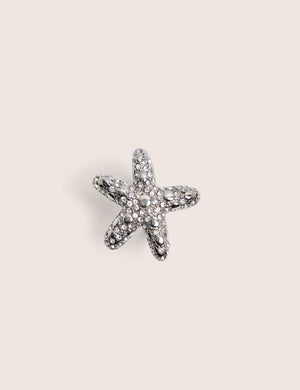 Diamante Starfish Ring in Silver