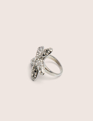 Diamante Starfish Ring in Silver