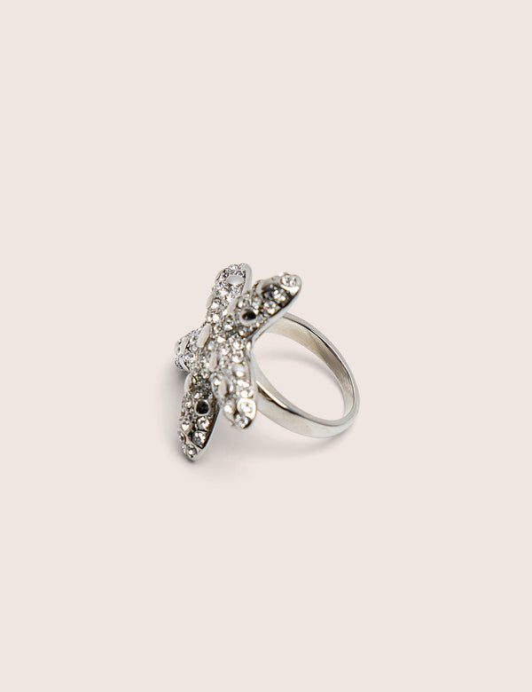 Diamante Starfish Ring in Silver