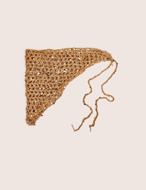 Crochet Bandana in Gold