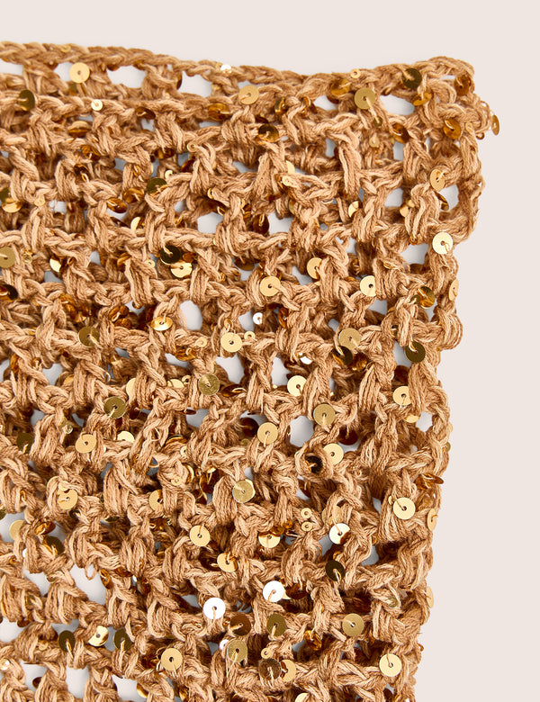 Crochet Bandana in Gold