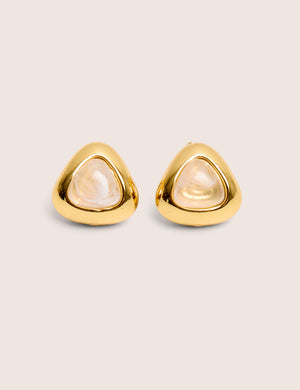 Gold Plated Triangle Earrings