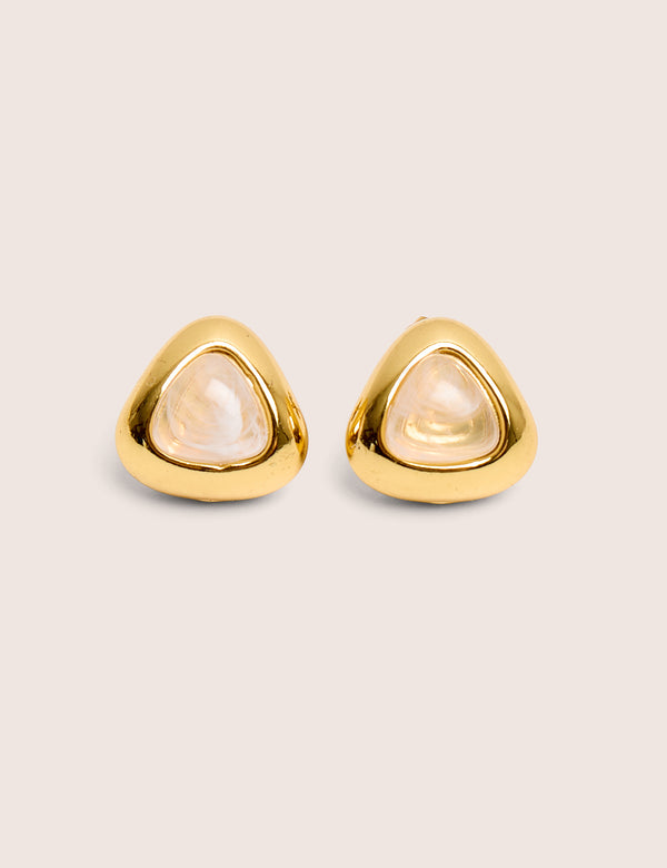Gold Plated Triangle Earrings