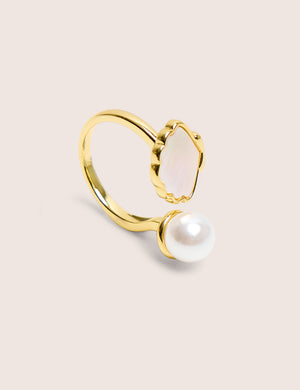 Adjustable Pearl Ring