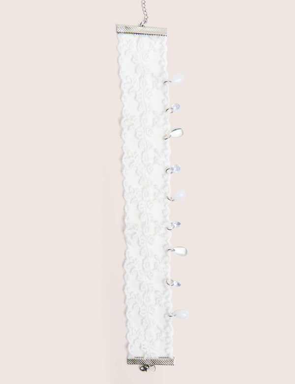 Lace Choker With Embellished Detail