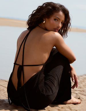 Low Open Back Maxi Dress Black