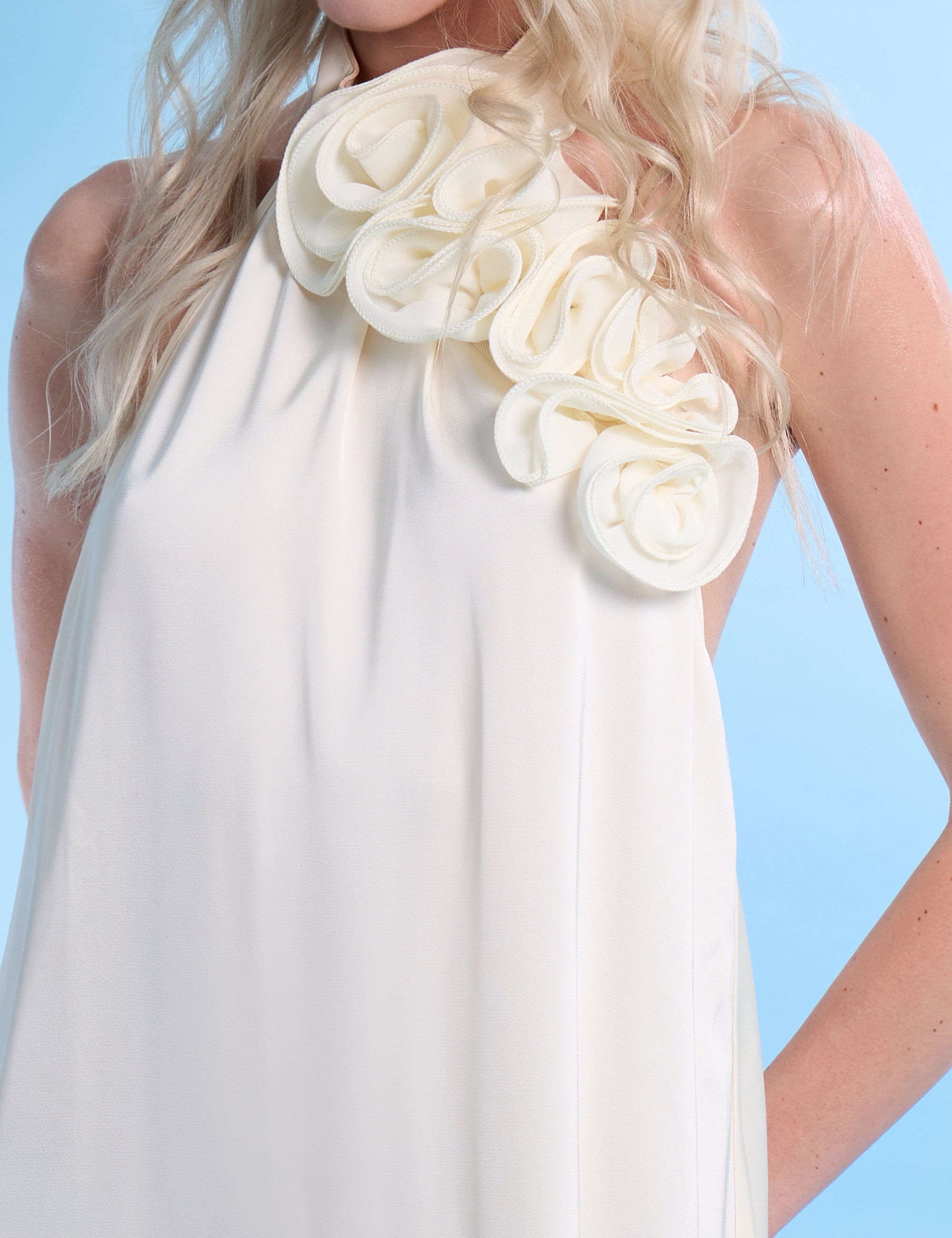 Public Desire Satin Swing Dress With Corsage | Public Desire Public Desire Satin Swing Dress With Corsage | Public Desire