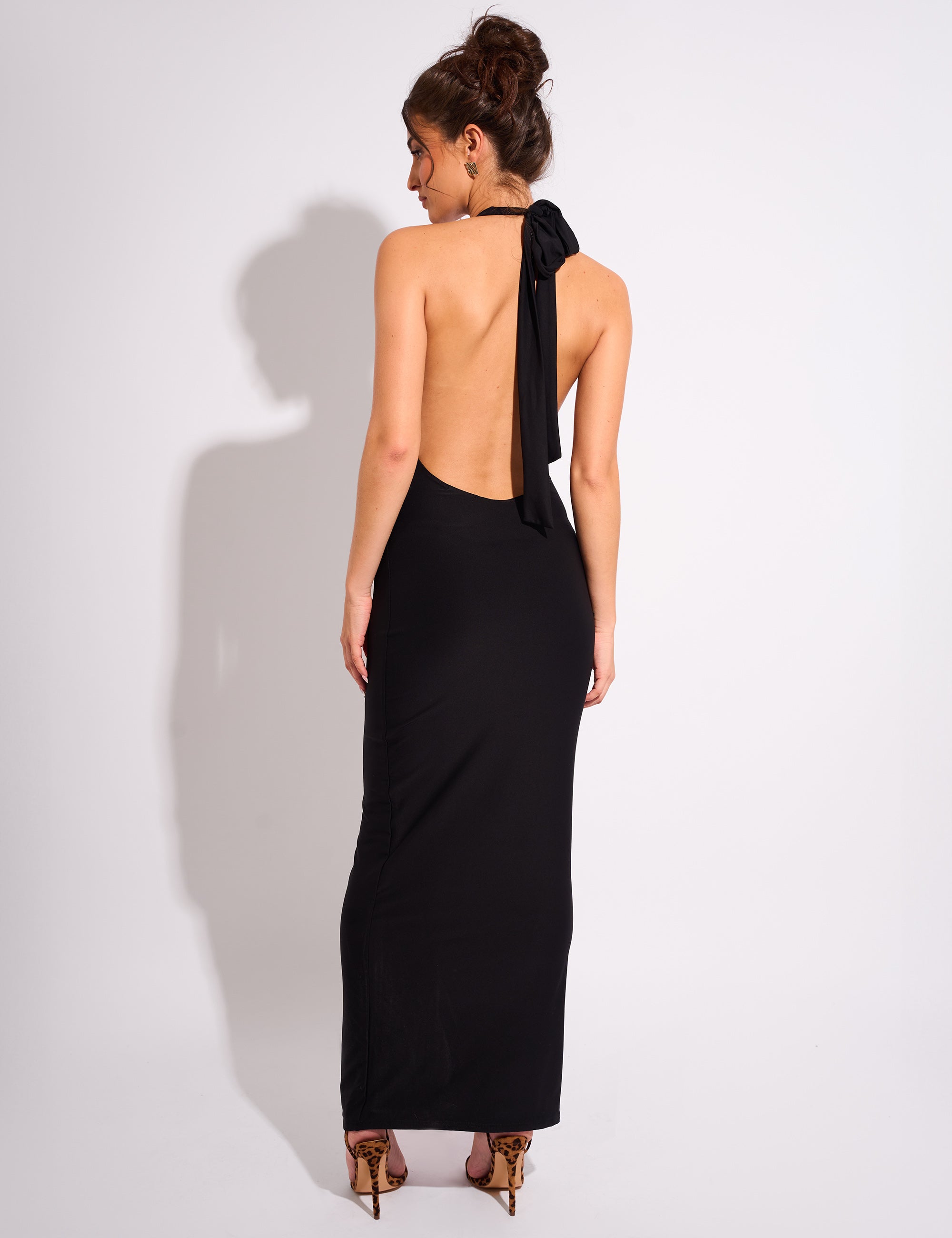 Luxe Slinky Tie Back Maxi Dress Black | Public Desire Luxe Slinky Tie Back Maxi Dress Black | Public Desire