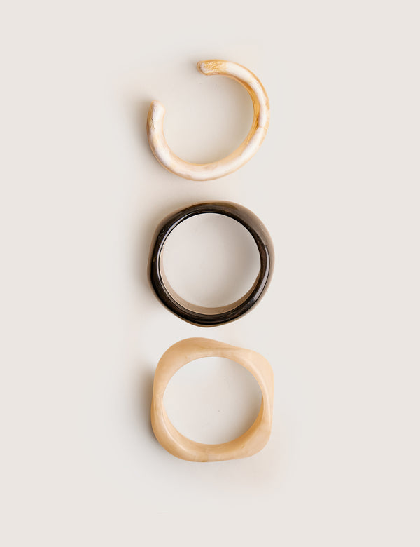 3 Pack Cuff & Classic Bangle Set Multi