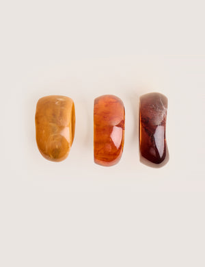 3 Pack Chunky Resin Bangle Set Multi