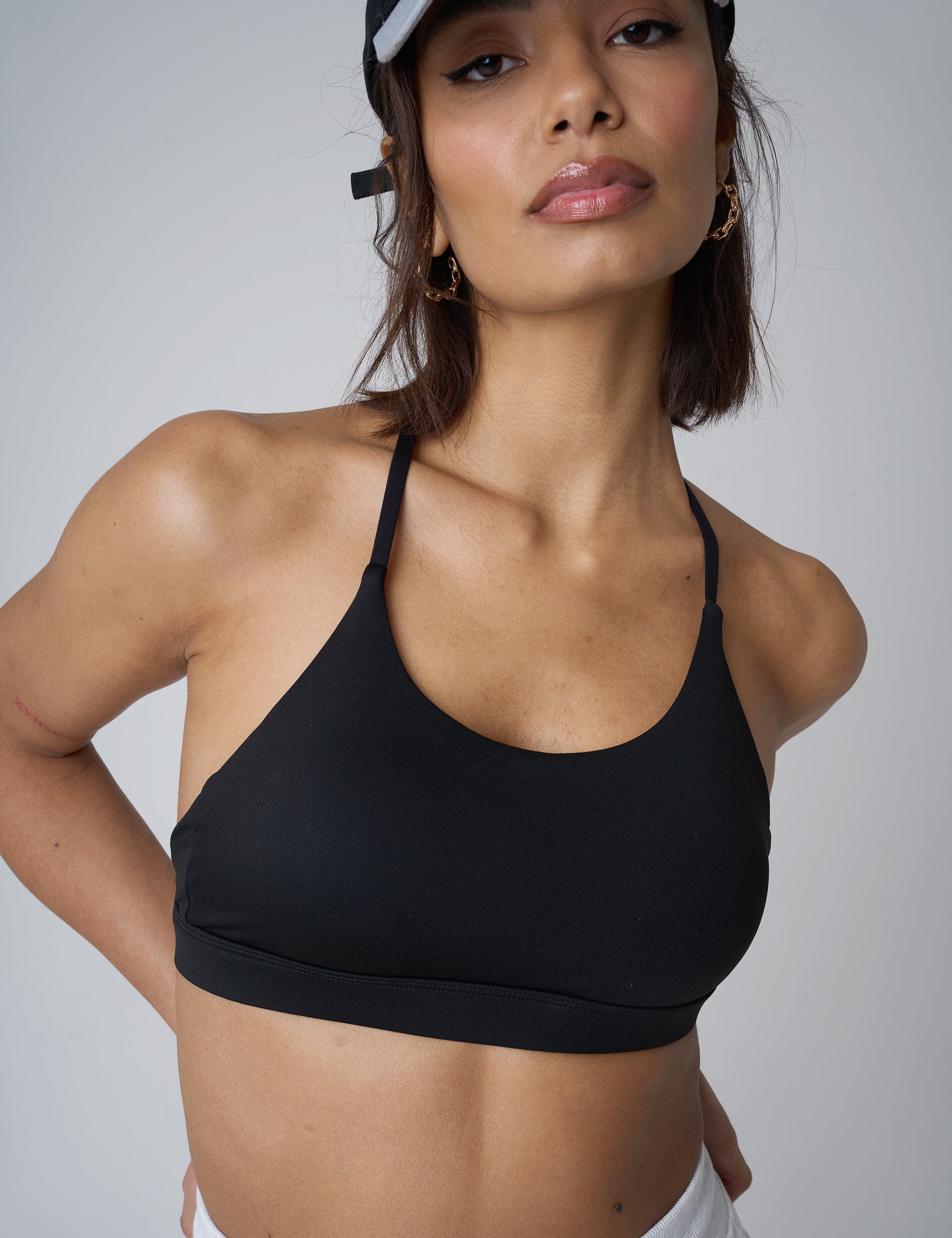 Strappy Back Gym Bralet Black | Public Desire