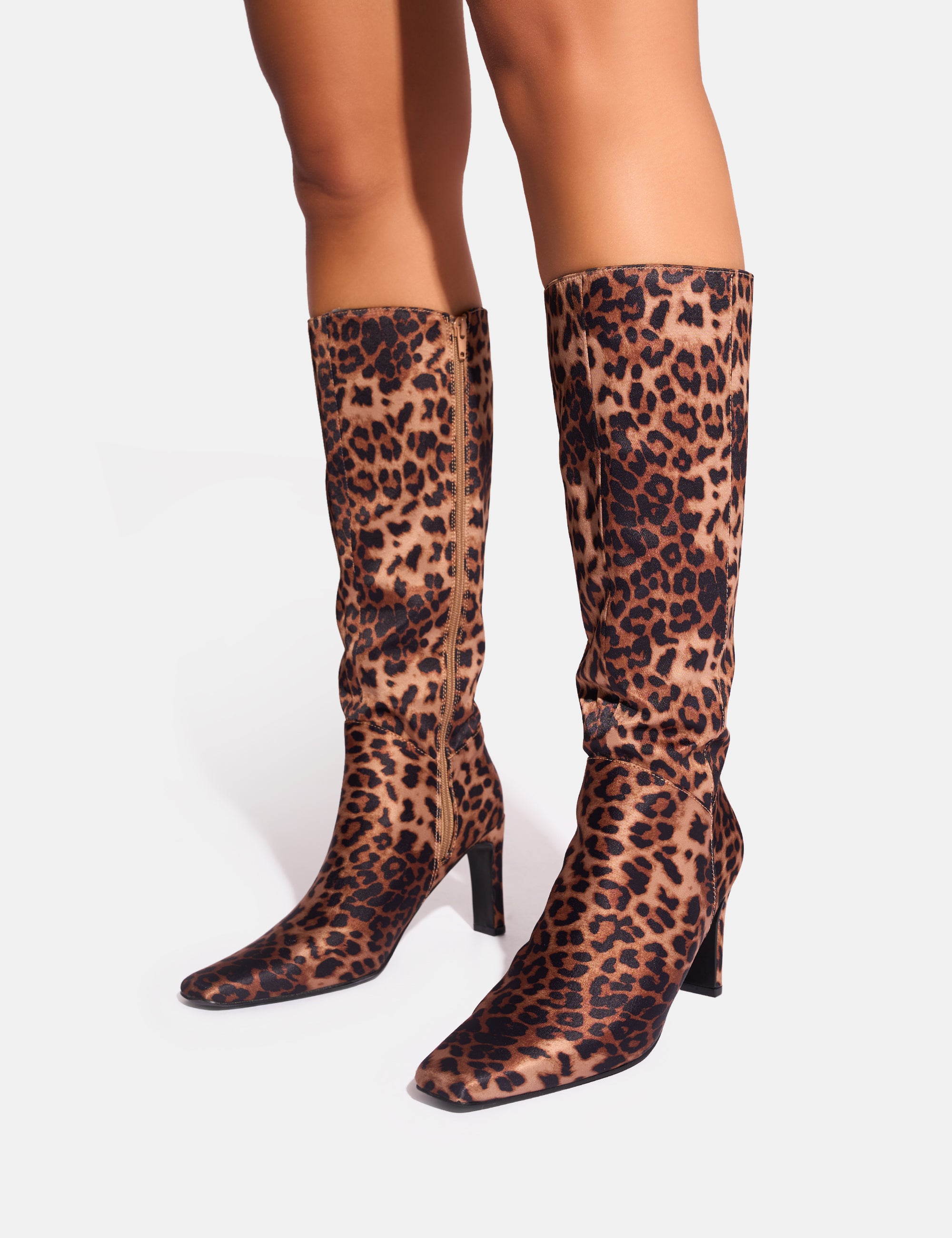 Thigh high cheetah print boots discount