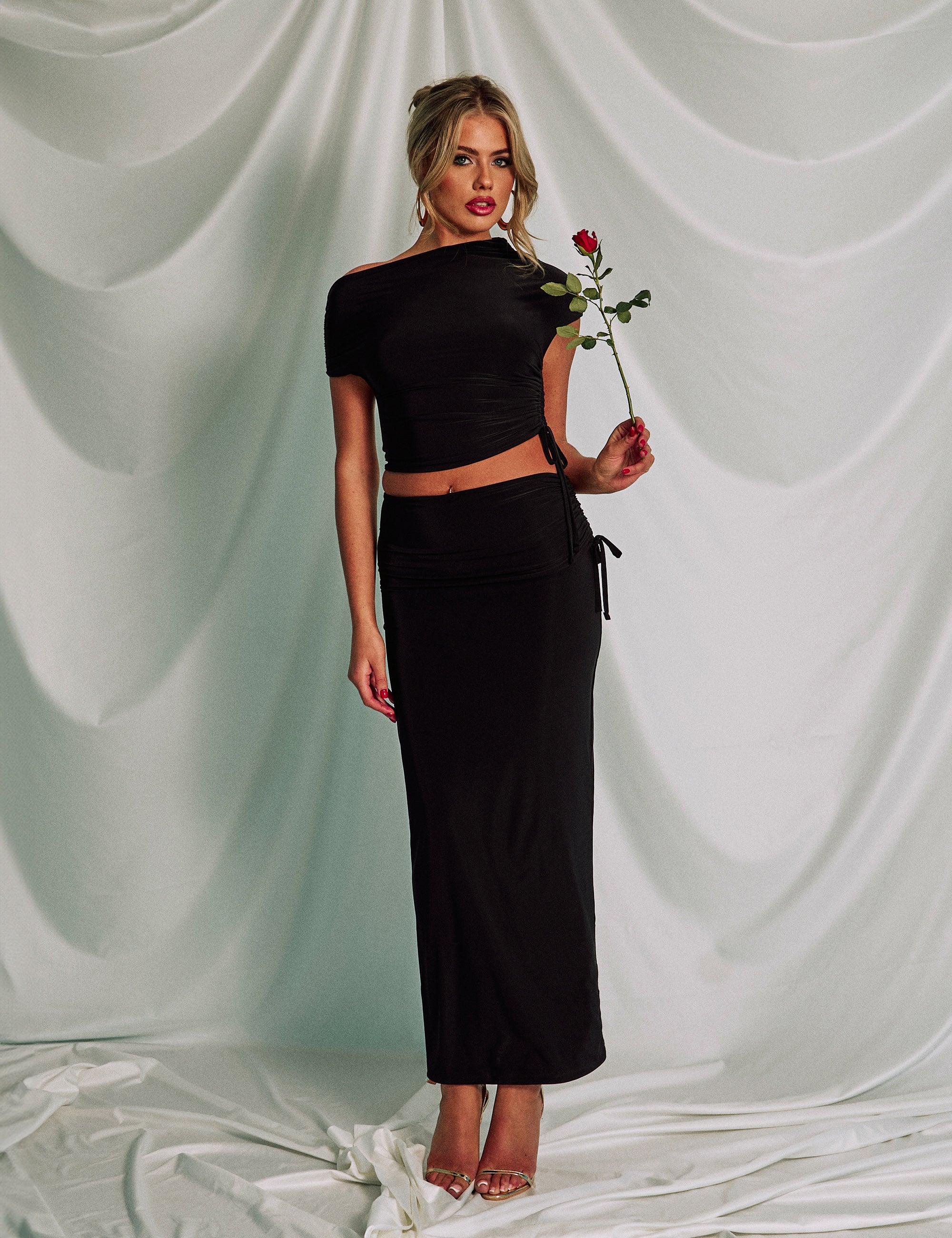 ●CLUT STUDIO● Pocket Maxi Skirt - BLACK Max Studio Women's Maxi Skirt with Pockets, Black at Amazon