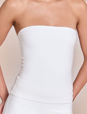 Bandeau Luxe Slinky Top White
