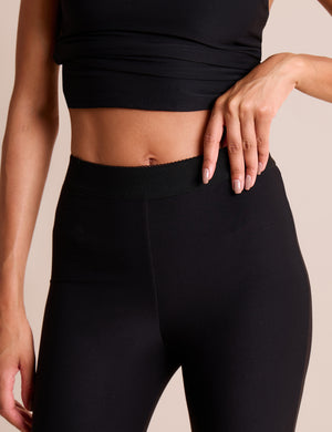 High Waist Luxe Slinky Capri Pants Black